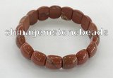 CGB3384 7.5 inches 10*15mm oval red jasper bracelets wholesale