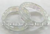 CGB3394 7.5 inches 10*15mm rectangle synthetic moonstone bracelets