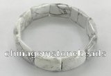 CGB3406 7.5 inches 15*21mm white howlite gemstone bracelets