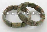 CGB3410 7.5 inches 15*21mm unakite gemstone bracelets