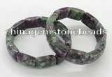 CGB3415 7.5 inches 15*21mm imitation ruby zoisite bracelets