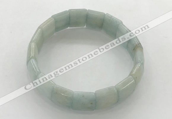 CGB3423 7.5 inches 12*15mm faceted rectangle imitation aquamarine bracelets