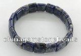 CGB3435 7.5 inches 12*15mm faceted rectangle sodalite bracelets