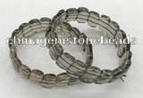 CGB3441 7.5 inches 10*15mm faceted marquise smoky quartz bracelets