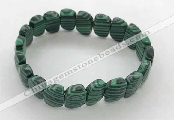 CGB3454 7.5 inches 10*15mm faceted marquise imitation malachite bracelets