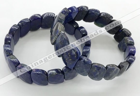 CGB3455 7.5 inches 10*15mm faceted marquise lapis lazuli bracelets