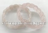 CGB3460 7.5 inches 10*14mm faceted oval rose quartz bracelets