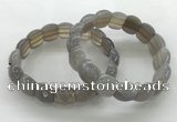 CGB3465 7.5 inches 10*14mm faceted oval grey agate bracelets