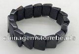 CGB3471 7.5 inches 12*17mm trapezoid blue goldstone bracelets