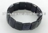 CGB3481 7.5 inches 15*20mm faceted rectangle blue goldstone bracelets