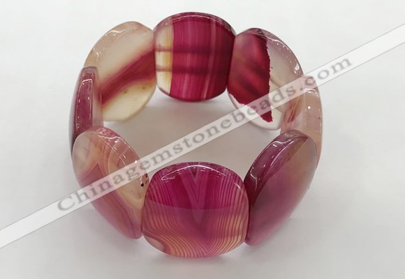 CGB3494 7.5 inches 30*40mm oval agate gemstone bracelets