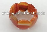 CGB3495 7.5 inches 30*40mm oval agate gemstone bracelets