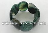 CGB3496 7.5 inches 30*40mm oval agate gemstone bracelets