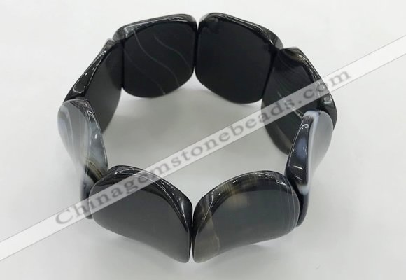 CGB3505 7.5 inches 30*40mm oval agate bracelets wholesale