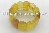 CGB3510 7.5 inches 18*30mm faceted oval agate bracelets