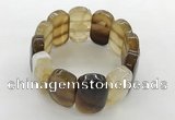 CGB3511 7.5 inches 18*30mm faceted oval agate bracelets