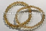 CGB4022 7.5 inches 7mm round citrine beaded bracelets wholesale