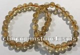 CGB4023 7.5 inches 8mm round citrine beaded bracelets wholesale