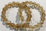 CGB4025 7.5 inches 10mm round citrine beaded bracelets wholesale