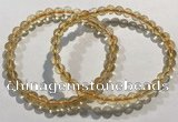 CGB4027 7.5 inches 6mm round citrine beaded bracelets wholesale