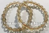 CGB4029 7.5 inches 8mm round citrine beaded bracelets wholesale