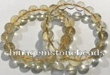 CGB4032 7.5 inches 11mm round citrine beaded bracelets wholesale