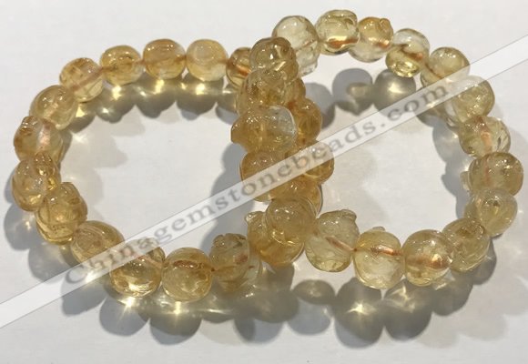 CGB4035 7.5 inches 10*14mm calabash citrine beaded bracelets wholesale