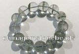 CGB4049 7.5 inches 17mm round green phantom quartz beaded bracelets