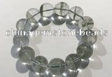 CGB4050 7.5 inches 18mm round green phantom quartz beaded bracelets