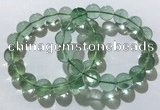 CGB4053 7.5 inches 14mm round green fluorite beaded bracelets