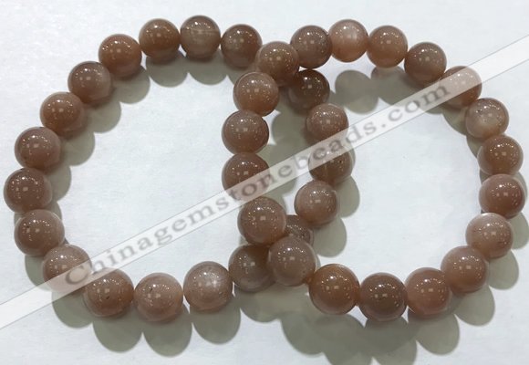 CGB4061 7.5 inches 10mm round sunstone beaded bracelets