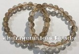 CGB4077 7.5 inches 8mm round golden rutilated quartz beaded bracelets