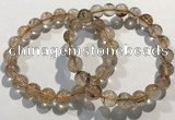 CGB4078 7.5 inches 9mm round golden rutilated quartz beaded bracelets