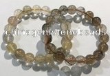 CGB4080 7.5 inches 11mm round golden rutilated quartz beaded bracelets