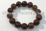 CGB4100 7.5 inches 16mm round rutilated quartz beaded bracelets