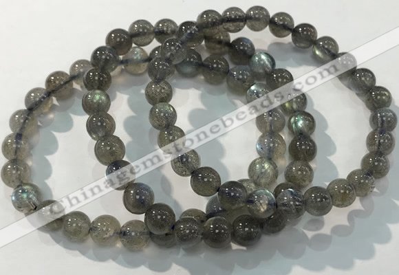 CGB4110 7.5 inches 7mm round labradorite beaded bracelets