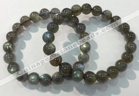 CGB4112 7.5 inches 9mm round labradorite beaded bracelets