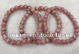 CGB4122 7.5 inches 7mm - 7.5mm round rhodochrosite beaded bracelets