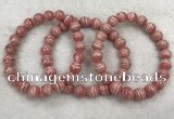 CGB4123 7.5 inches 8.5mm - 9mm round rhodochrosite beaded bracelets