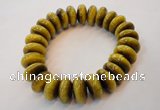 CGB450 8 inches 7*15mm rondelle yellow tiger eye gemstone bracelet wholesale