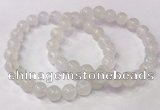 CGB4506 7.5 inches 9mm round white moonstone beaded bracelets