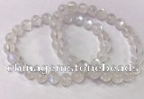 CGB4512 7.5 inches 8mm round white moonstone beaded bracelets