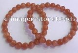 CGB4538 7.5 inches 7mm - 8mm round golden sunstone beaded bracelets