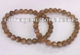 CGB4548 7.5 inches 7mm round sunstone beaded bracelets