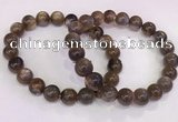 CGB4570 7.5 inches 10mm round black sunstone beaded bracelets