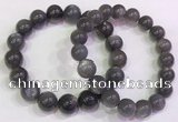 CGB4583 7.5 inches 11mm - 12mm round black sunstone beaded bracelets