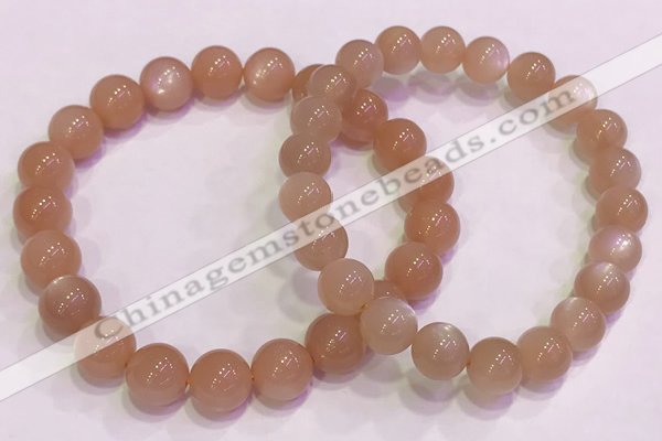 CGB4587 7.5 inches 8mm - 9mm round sunstone beaded bracelets