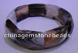 CGB460 8 inches 18*25mm faceted rectangle botswana agate bracelet