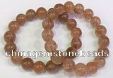 CGB4615 12mm - 13mm round golden rutilated quartz beaded bracelets