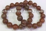 CGB4617 13mm - 14mm round golden rutilated quartz beaded bracelets